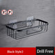 RustProof Space Aluminum Wall Mounted Shower Shelf with Suction Cup