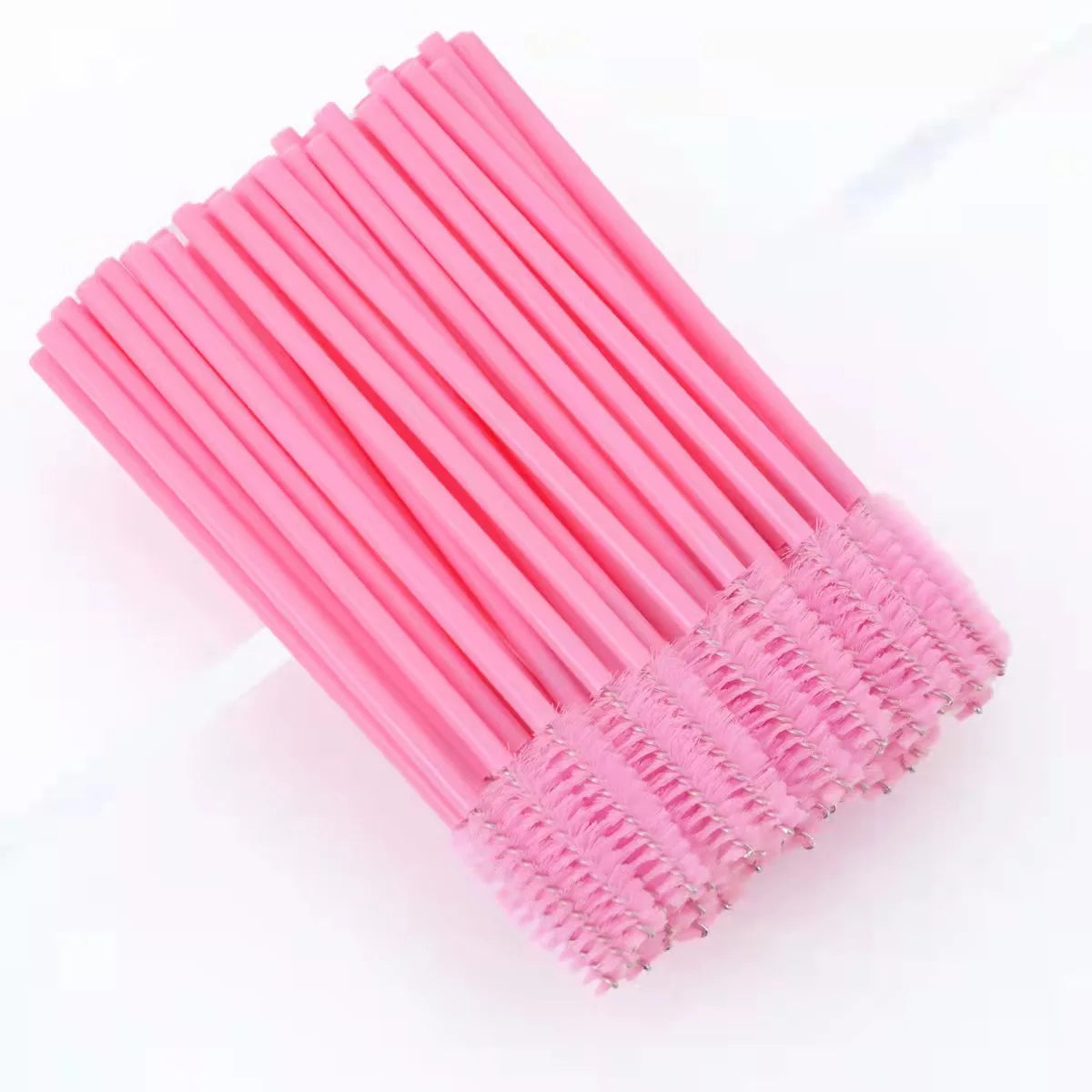 50 Pcs Eyelash Makeup Brushes – Diamond Handle Crystal Mascara Wands