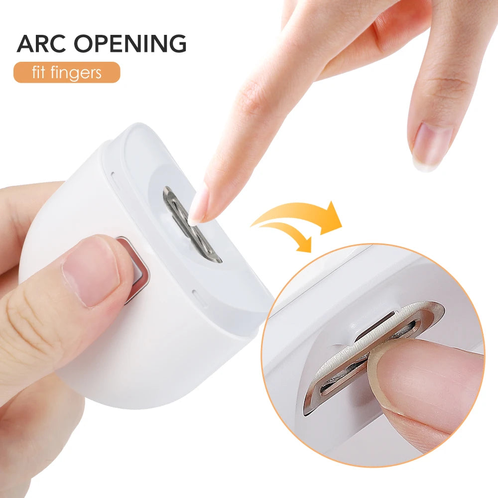 Electric Nail Clippers with Light – 2-Speed Nail Trimmer for Adults & Kids, USB Charging