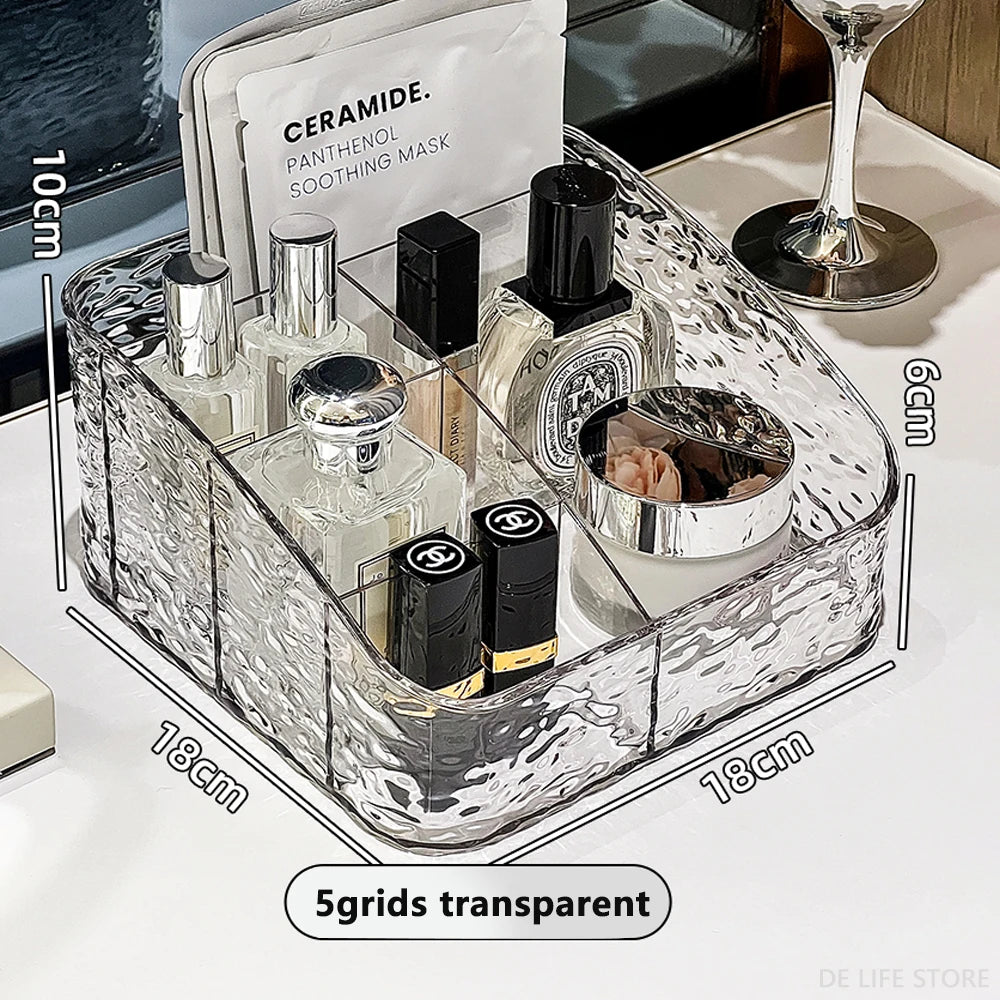 Makeup Storage Organizer - Clear Skincare Organizer for Vanity, Lipstick, Cosmetic, and Perfume Holder