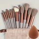 Premium Synthetic Nylon Bristle Makeup Brush Set - Soft, Gentle - 13pcs