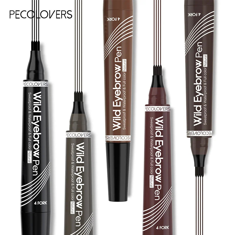 4-Point Eyebrow Pen – Long-Lasting Waterproof Liquid Microblading Tattoo Pencil for Natural Brows