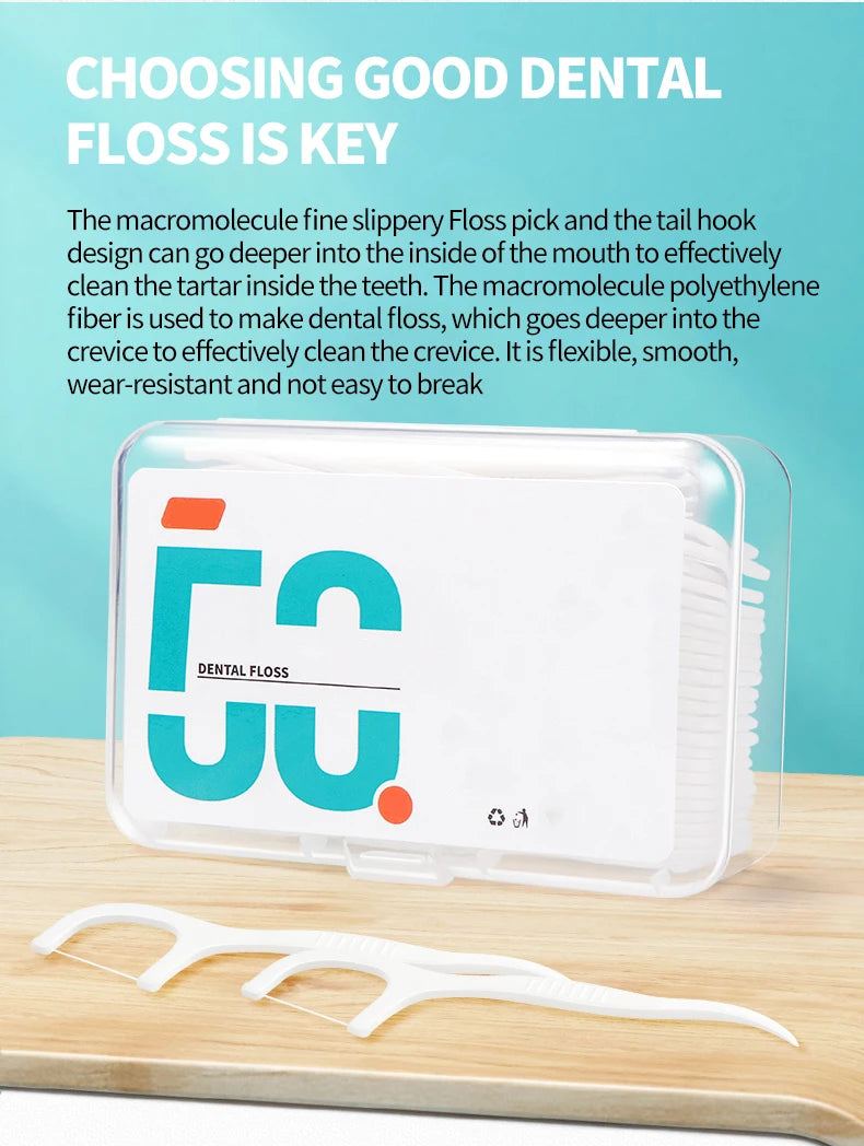 Disposable Dental Floss Picks - 150pcs for Easy Oral Care & Cleaning