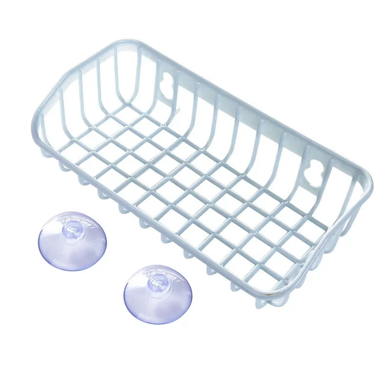Multifunctional Suction Cup Dish Sponge Holder – Hanging Storage Rack for Kitchen