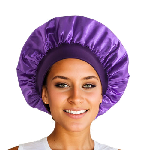 Soft Silk Satin Lined Bonnet Large Satin Hair Bonnet Household 1pcs