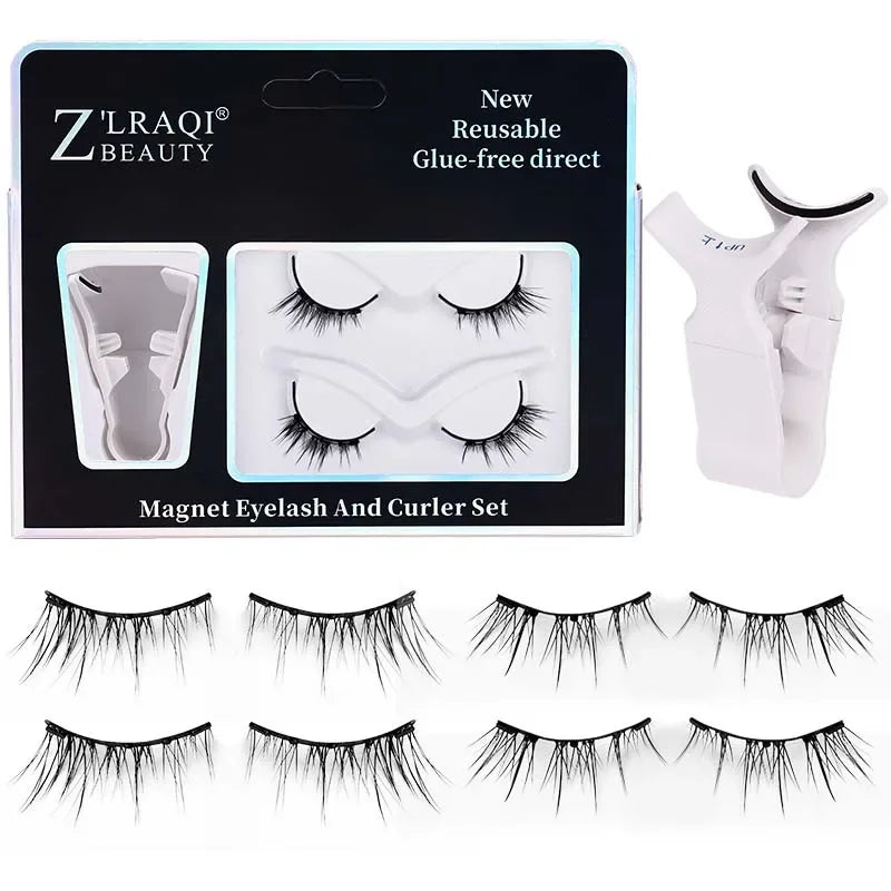 Magnetic Eyelashes Set – Natural Look, Reusable Double Pairs with Quick Installation, No Glue Needed