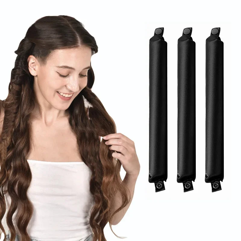 Heatless Hair Curlers Satin Curling Rod Headband – No Heat, Soft Foam Rollers for Overnight Curls, Comfortable Styling Tools