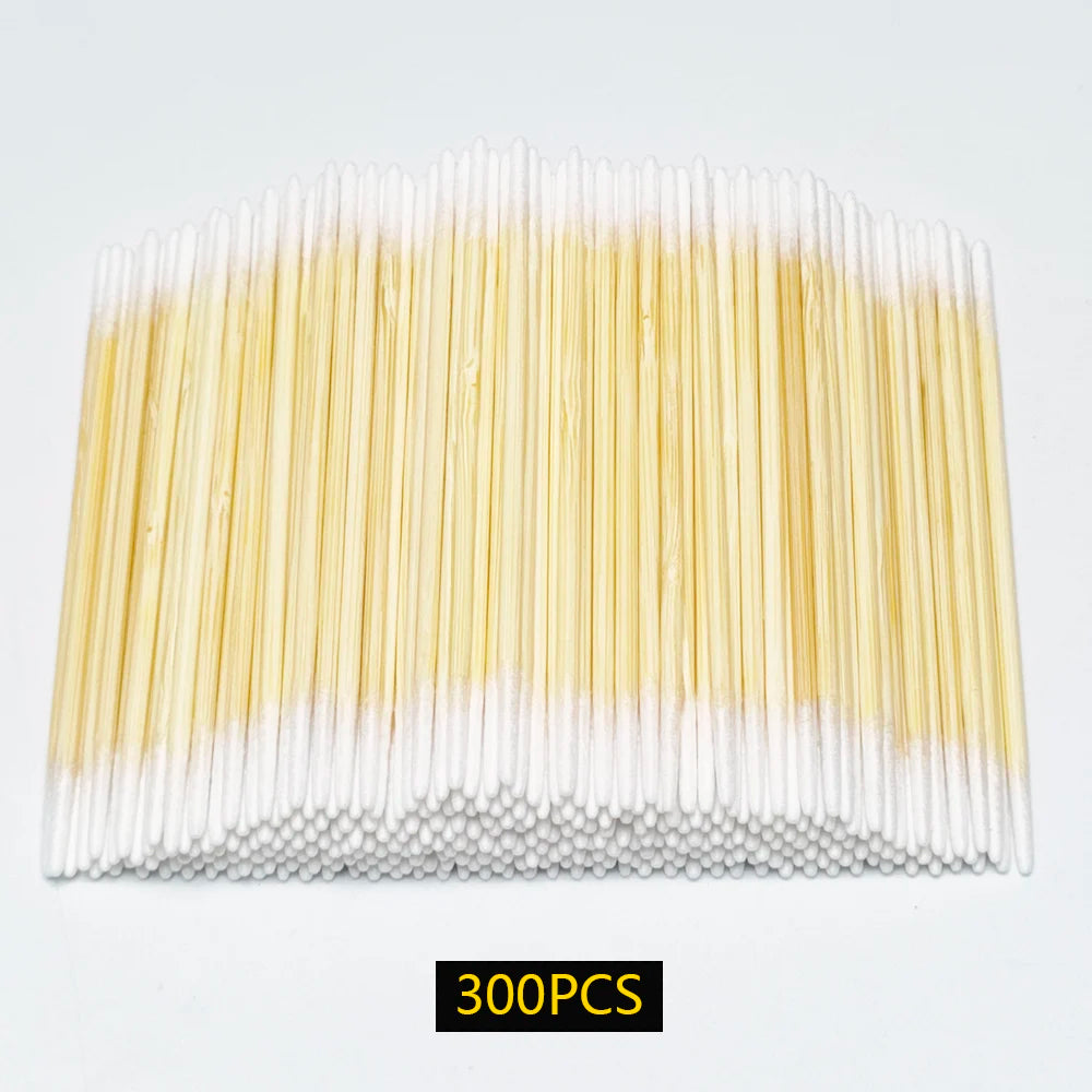 Microblading Cotton Swabs with Wooden Sticks – Dual-Ended Pointed Tip Applicators for Makeup Removal & Precision Use (7mm)