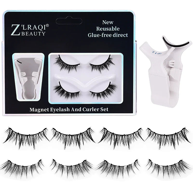 Magnetic Eyelashes Set – Natural Look, Reusable Double Pairs with Quick Installation, No Glue Needed