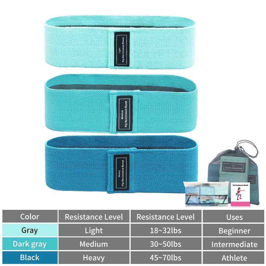 Fabric Resistance Bands for Squat Glute Workout & Hip Exercise