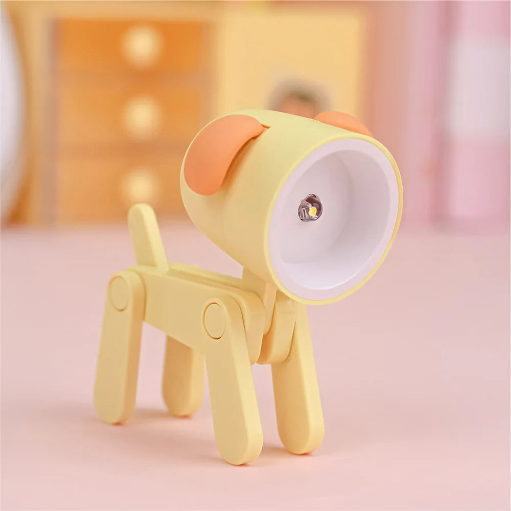 LED Night Light - Mini Folding Desk Lamp, Cute Pet Lights (Dog & Deer) Portable Night Light, Ideal Gift for Students and Living Room Decor