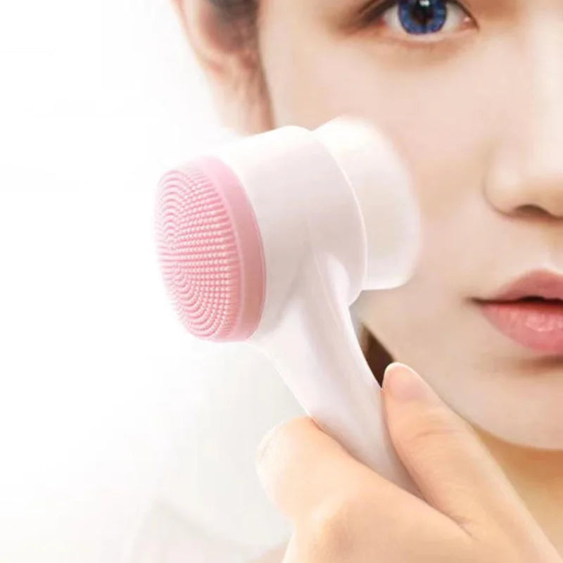 3D Double-Sided Silicone Facial Cleansing Brush – Exfoliator & Pore Cleaner