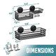Shower Caddy 2-Pack with Hooks & Soap Holder, No Drilling, Heavy Duty Bathroom Organizer