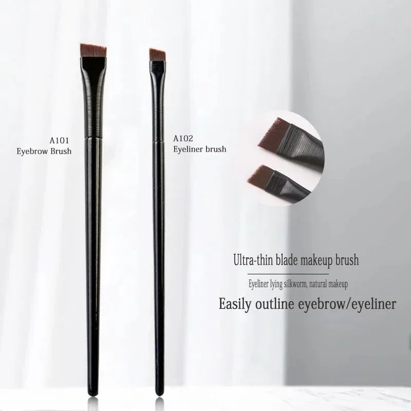 Blade Makeup Brush Angled Thin Eyebrow Brush Flat Fine Eyeliner Brush Professional Liner Brow Beauty Make Up Tool 1/2pcs