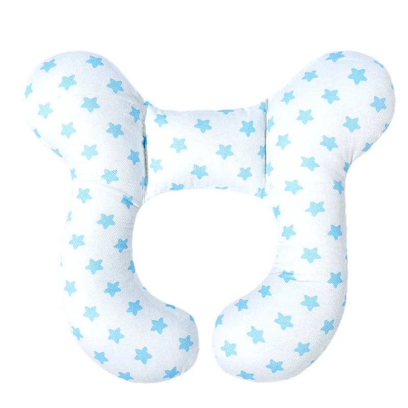 Cartoon Print U-Shaped Pillow for Babies – Neck Protection Travel Pillow for Strollers, Baby Head Shaped Pillow for 0-3 Years