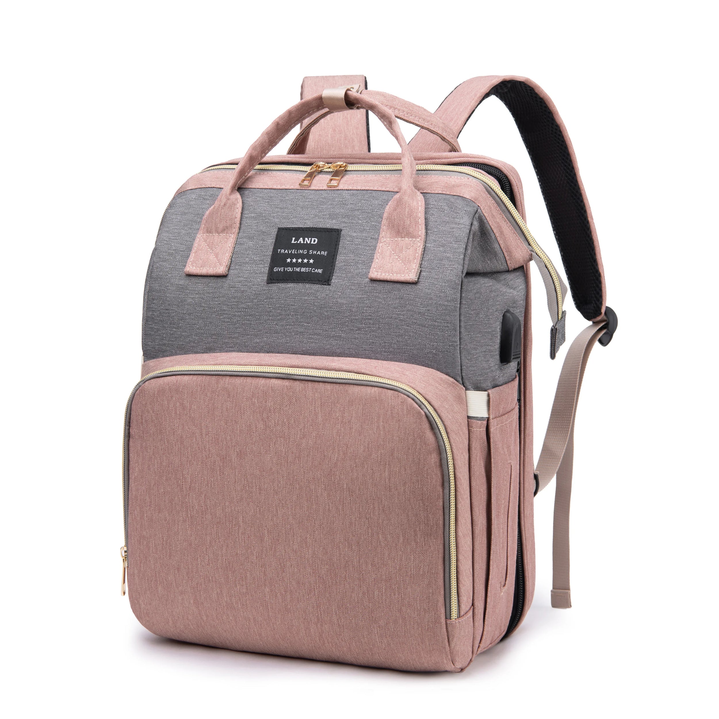 Lightweight Portable Mommy Bag with Folding Crib – Large Capacity Travel Baby Backpack