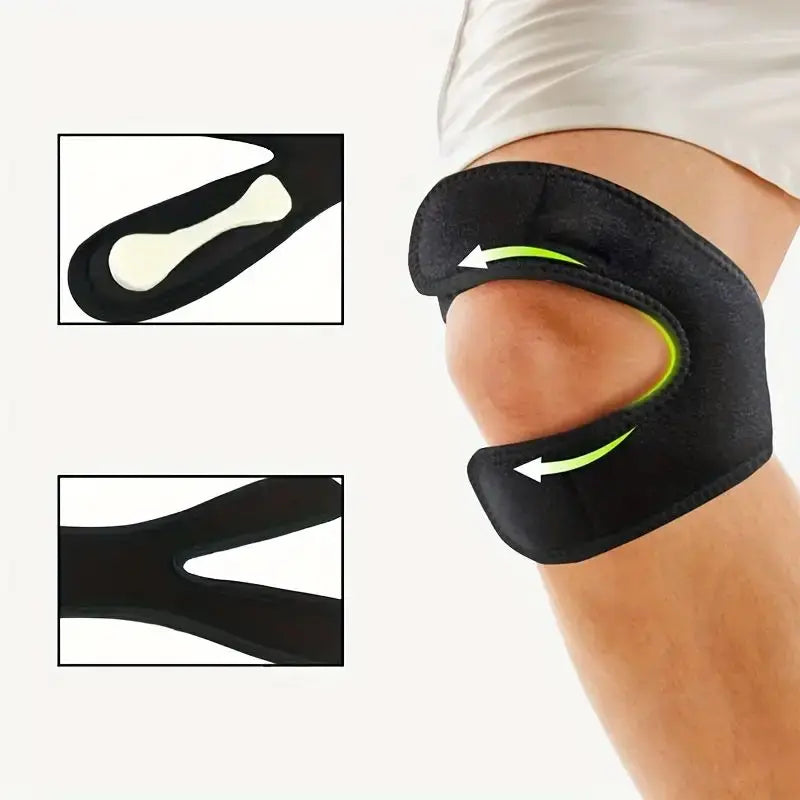 Tcare 1 Pc Sports Kneepad – Double Patellar Support Strap, Open Knee Brace Pad for Fitness & Joint Injury Protection