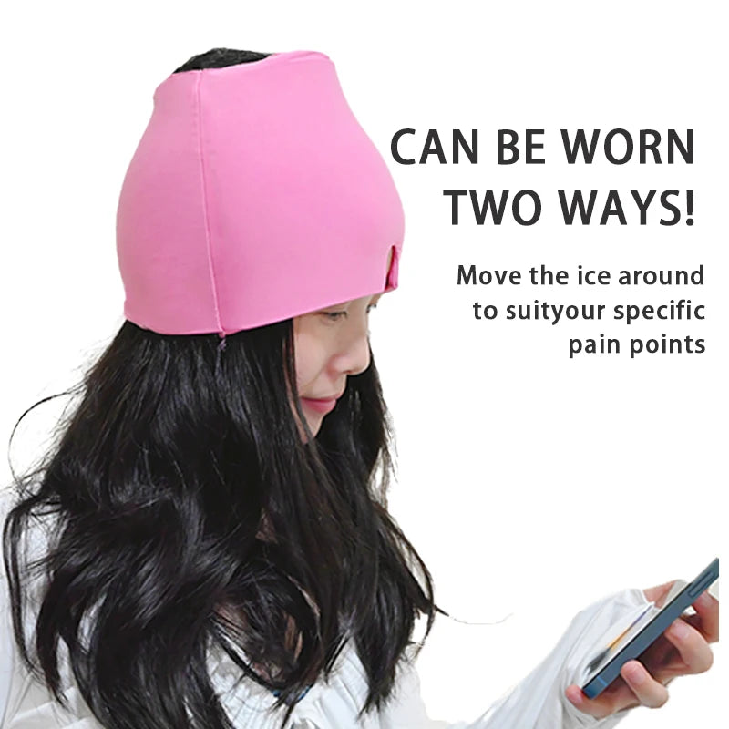 Gel Ice Headache Migraine Relief Hat Cold Compress Therapy Cap Ice