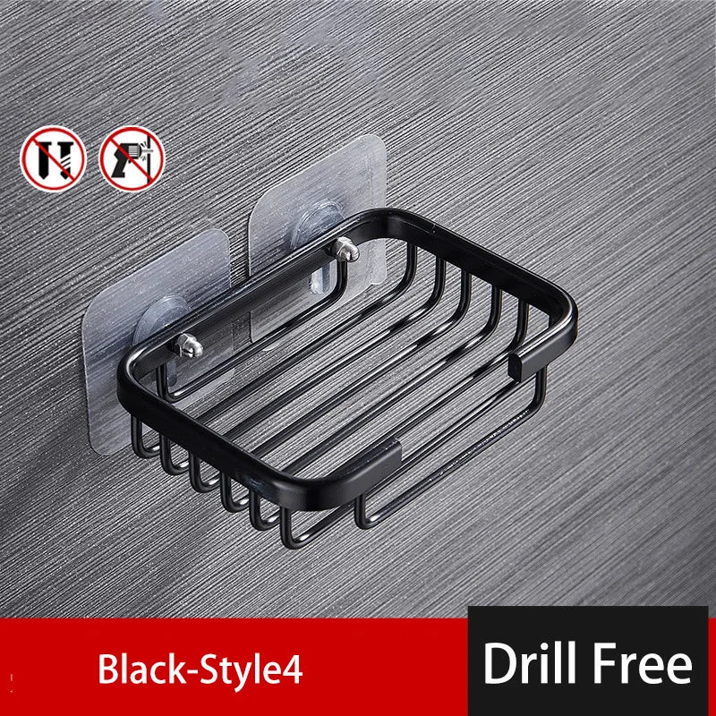 RustProof Space Aluminum Wall Mounted Shower Shelf with Suction Cup