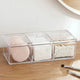 Transparent Acrylic Cosmetic Storage Box - Makeup & Cotton Pad Organizer
