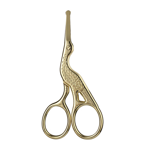 Round Head Stainless Steel Nose Hair Scissors Stork Type