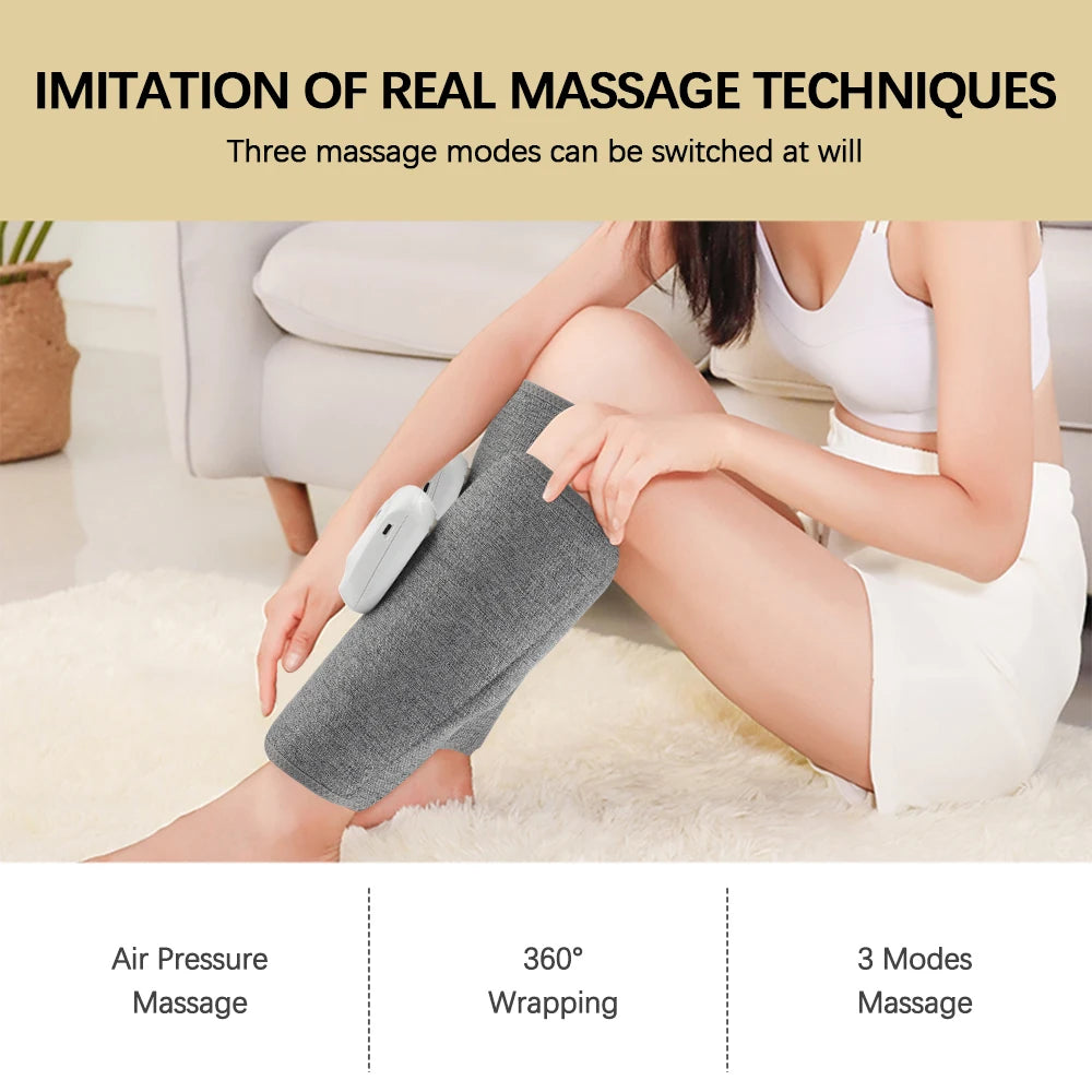 Wireless 360° Air Compression Calf Massager – 3-Mode Electric Airbag