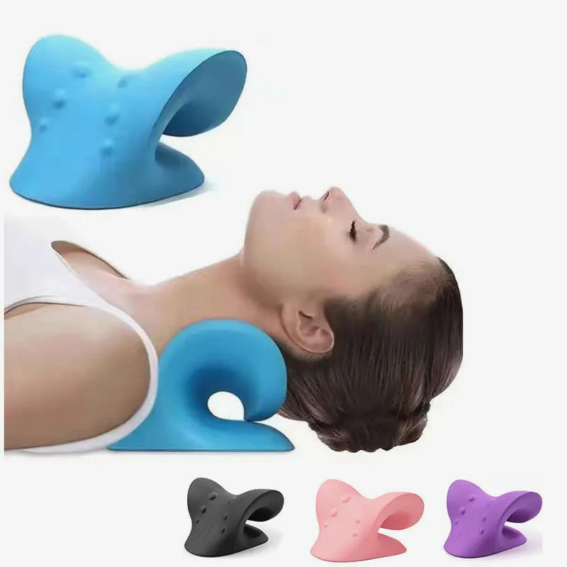 Massage Pillow – Neck & Shoulder Support with Cervical Traction, Head & Back Relaxer for Pain Relief and Full-Body Massage Therapy