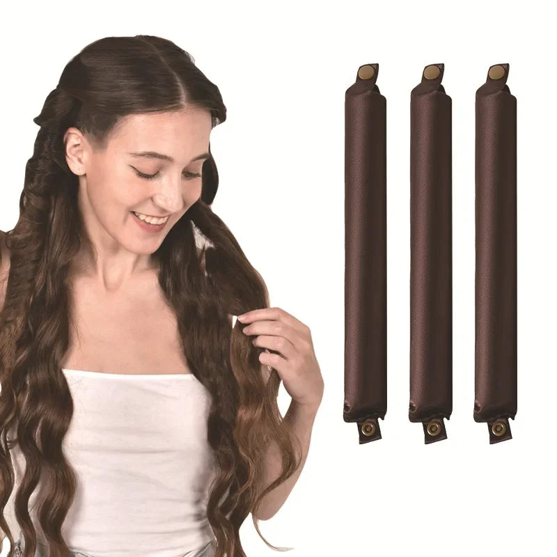 Heatless Hair Curlers Satin Curling Rod Headband – No Heat, Soft Foam Rollers for Overnight Curls, Comfortable Styling Tools