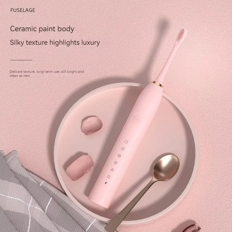 Electric Toothbrush Set Ultrasonic Sonic Brush with Smart Bristles, Waterproof