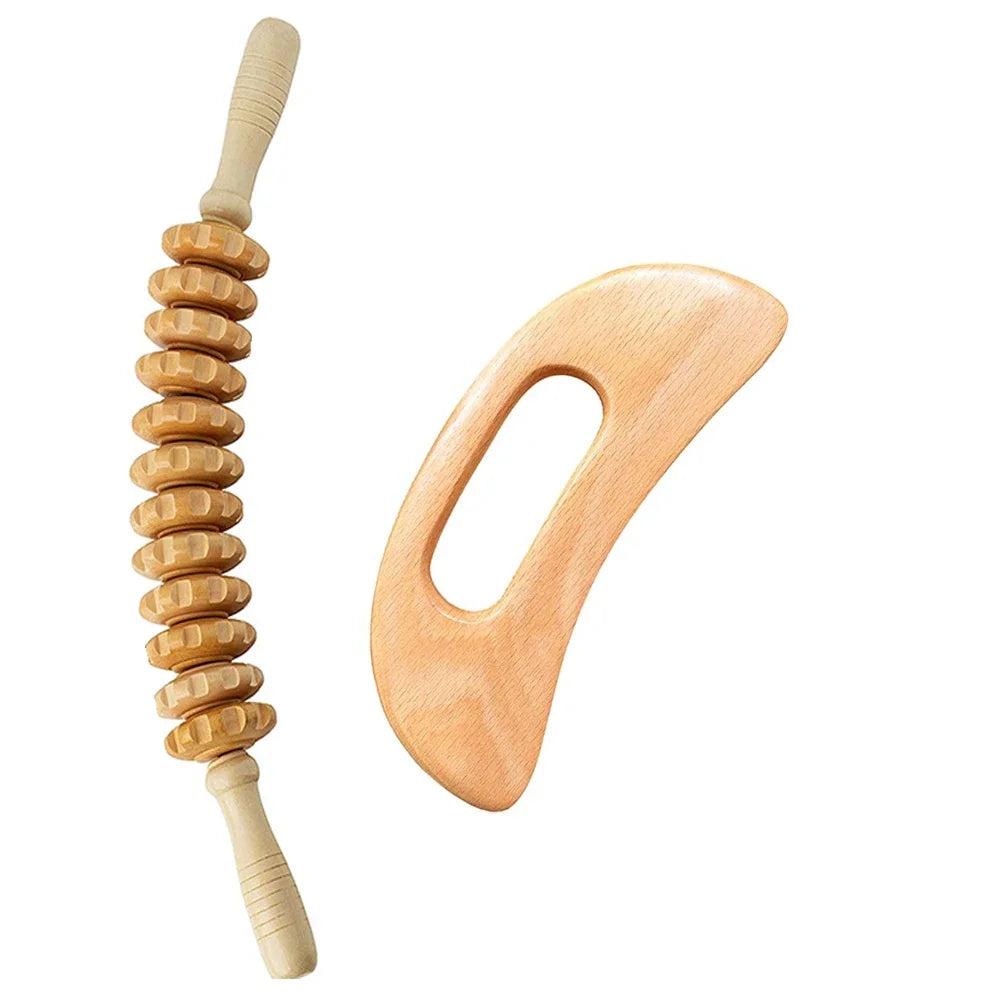 Wooden Therapy Massage Set – Anti-Cellulite & Body Slimming Gua Sha Tools (2/4/6/8PCS)