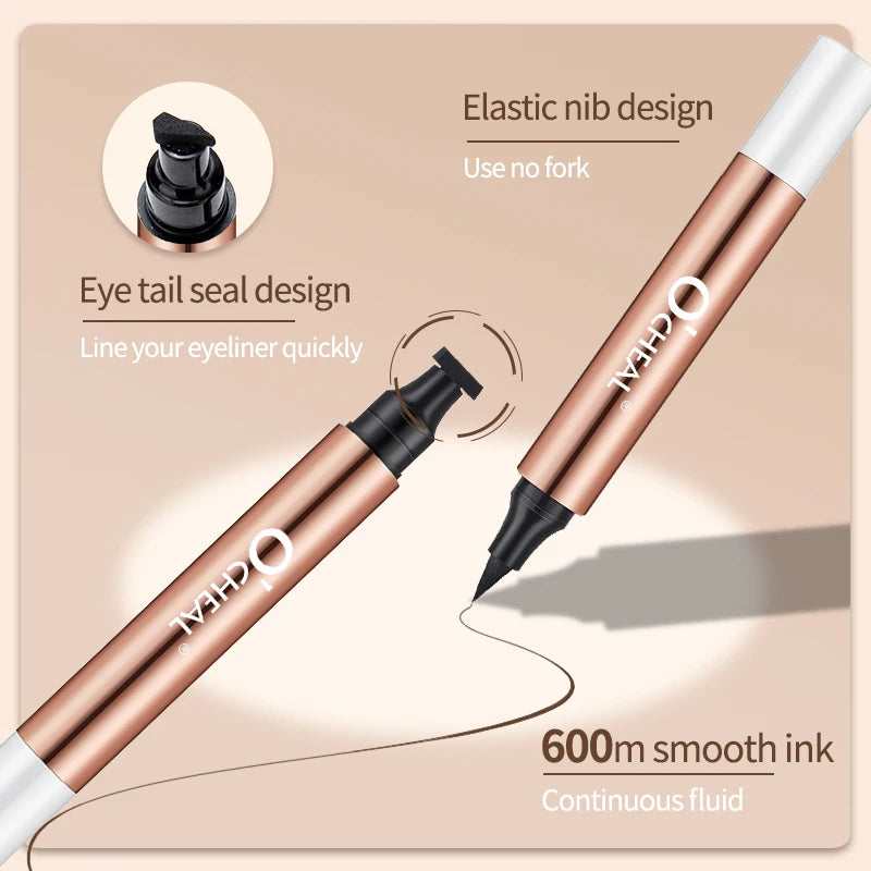 Eyeliner Stamp Black Liquid Eyeliner Pen Waterproof Fast Dry Dual Head Eye Liner Pencil Make-up for Women Cosmetics Tool