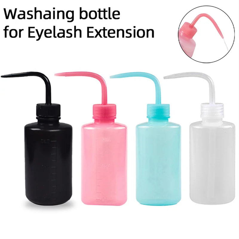 Eyelash Rinse Bottle | Curved Spout Cleaner for Precise Lash Washing (250ml/500ml)