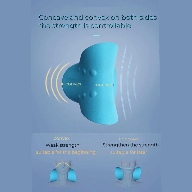 Massage Pillow – Neck & Shoulder Support with Cervical Traction, Head & Back Relaxer for Pain Relief and Full-Body Massage Therapy