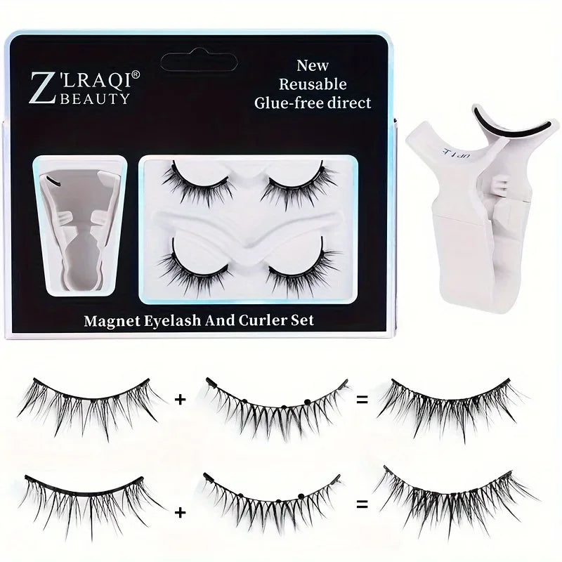 Magnetic Eyelashes Set – Natural Look, Reusable Double Pairs with Quick Installation, No Glue Needed