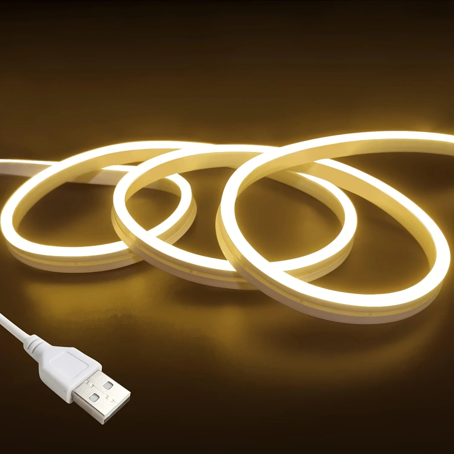 Neon LED Light Strip with Gesture Sensor Dimmer Switch - USB Powered, Waterproof, Flexible Neon Sign for Room Decoration