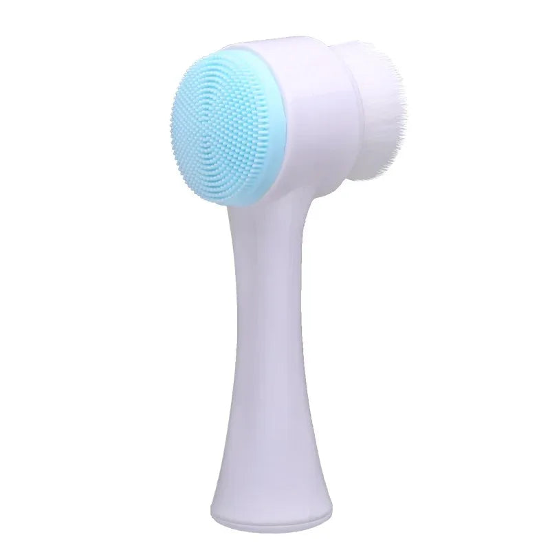3D Double-Sided Silicone Facial Cleansing Brush – Exfoliator & Pore Cleaner