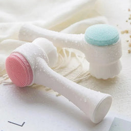 3D Silicone Facial Cleansing Brush - Dual-Sided for Deep Clean & Massage