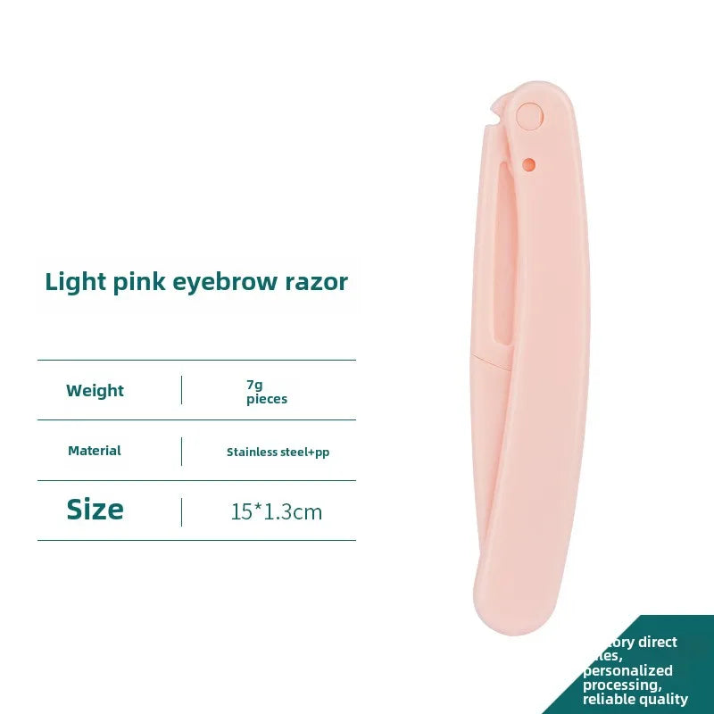 Stainless steel eyebrow trimming knife for beginners, women's folding micro shaving knife, eyebrow scraping knife, makeup tool,