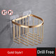 RustProof Space Aluminum Wall Mounted Shower Shelf with Suction Cup