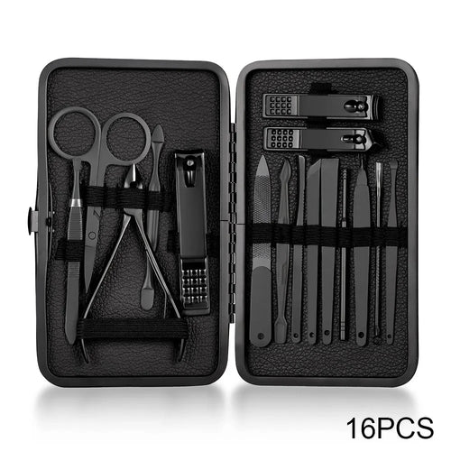 Manicure Tool Set Stainless Steel Cuticle Nipper Cutter Kit 7-18pcs