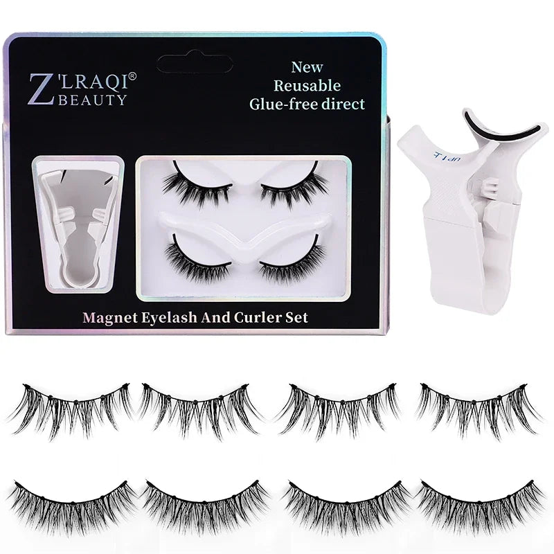Magnetic Eyelashes Set – Natural Look, Reusable Double Pairs with Quick Installation, No Glue Needed