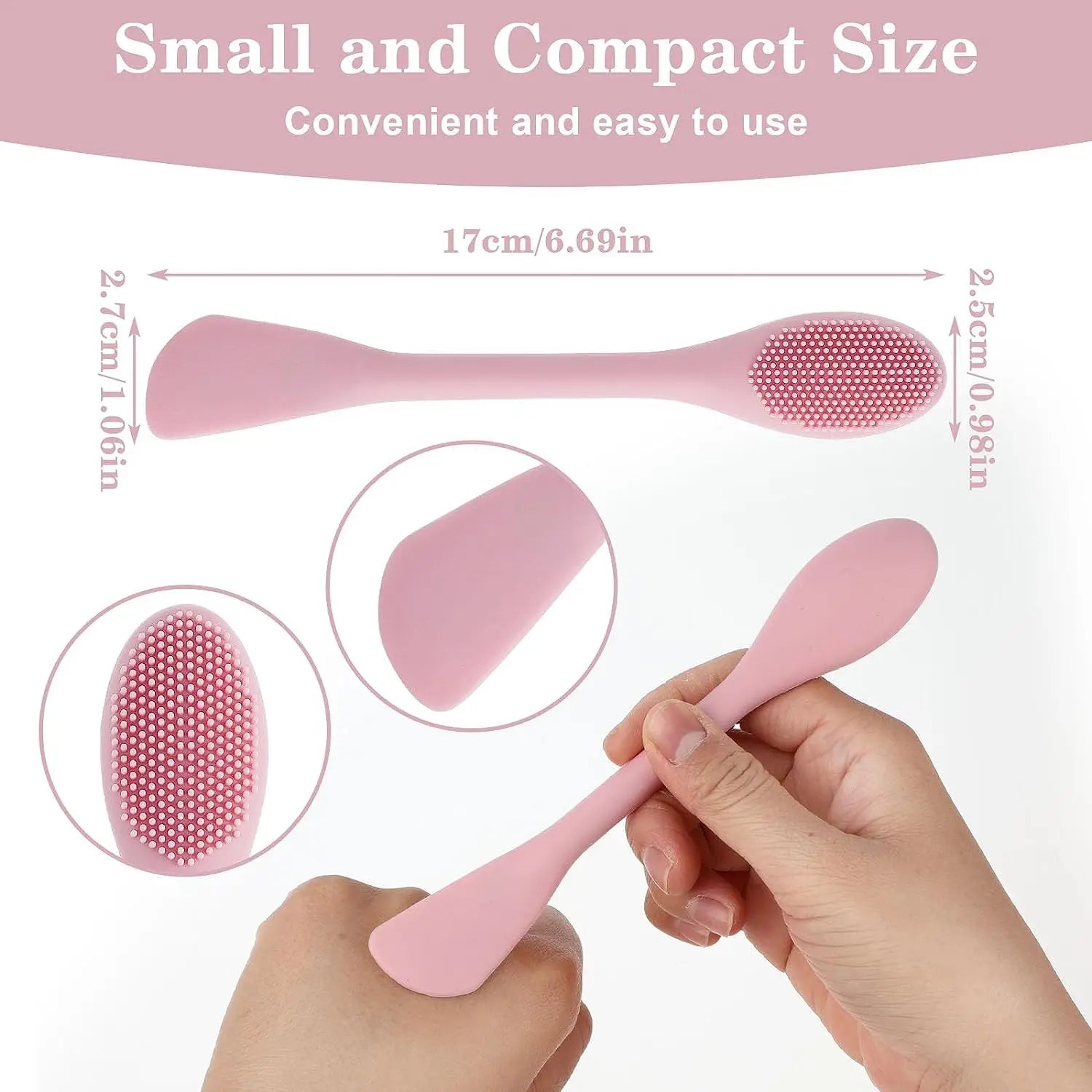 Double Headed Silicone Face Cleansing Scrubber Brush – Facial Mask Applicator & Makeup Brush for Skin Care