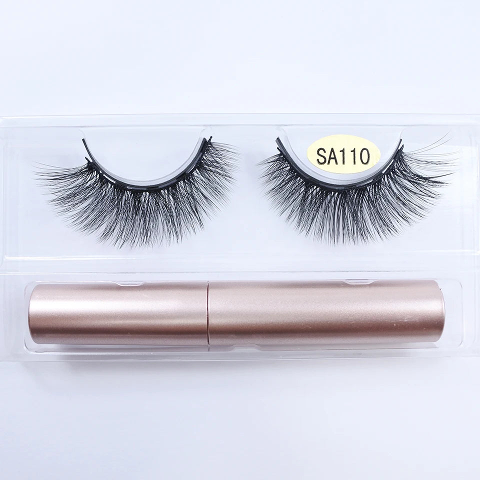REDSIREN Magnetic Lashes & Eyeliner Kit – Reusable Magnetic False Eyelashes with 5 Pairs & 1 Tube Eyeliner