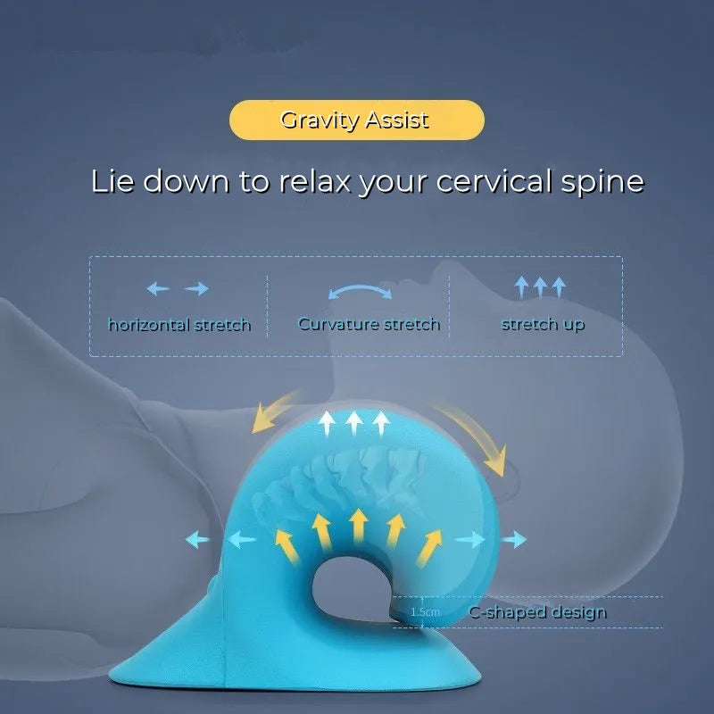 Massage Pillow – Neck & Shoulder Support with Cervical Traction, Head & Back Relaxer for Pain Relief and Full-Body Massage Therapy