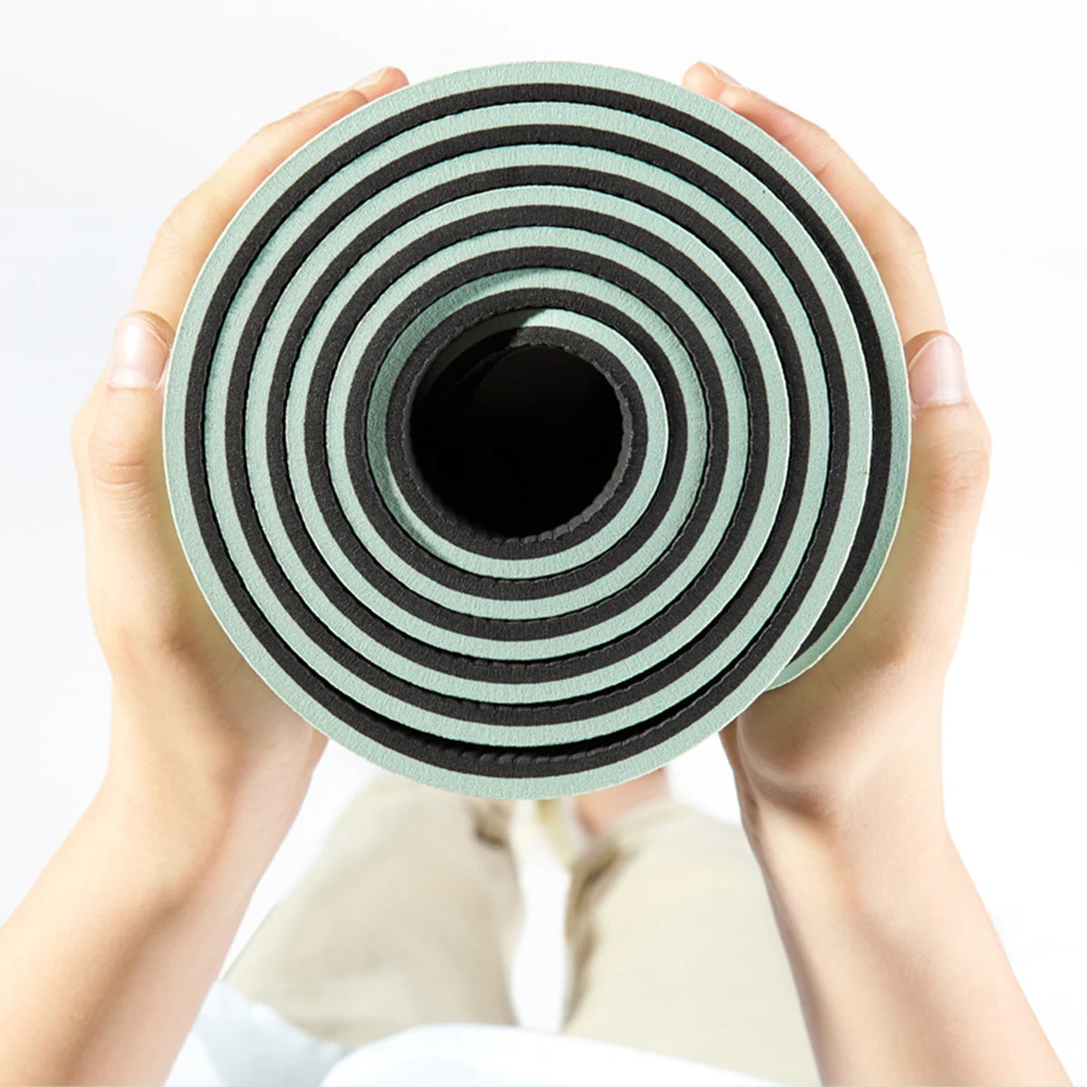 TPE Yoga Mat – Non-Slip Sports Mat for Home Fitness, 6mm Thickness with Guide Lines