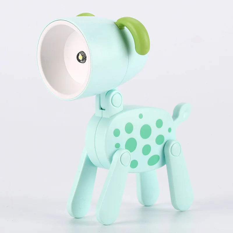 LED Night Light - Mini Folding Desk Lamp, Cute Pet Lights (Dog & Deer) Portable Night Light, Ideal Gift for Students and Living Room Decor