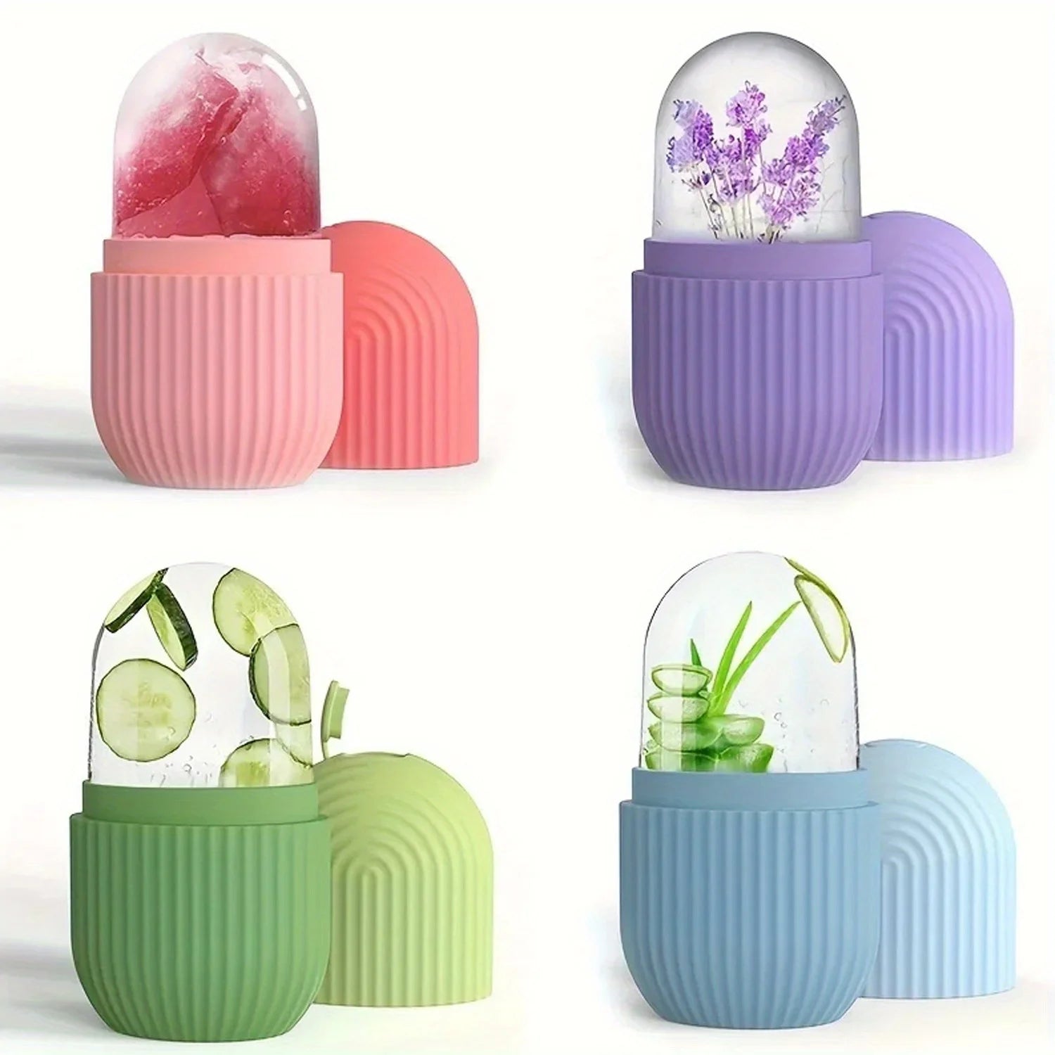 Silicone Ice Mold for Face – Facial Ice Roller & Gua Sha Skin Care Tool for Face & Eye Icing Massage