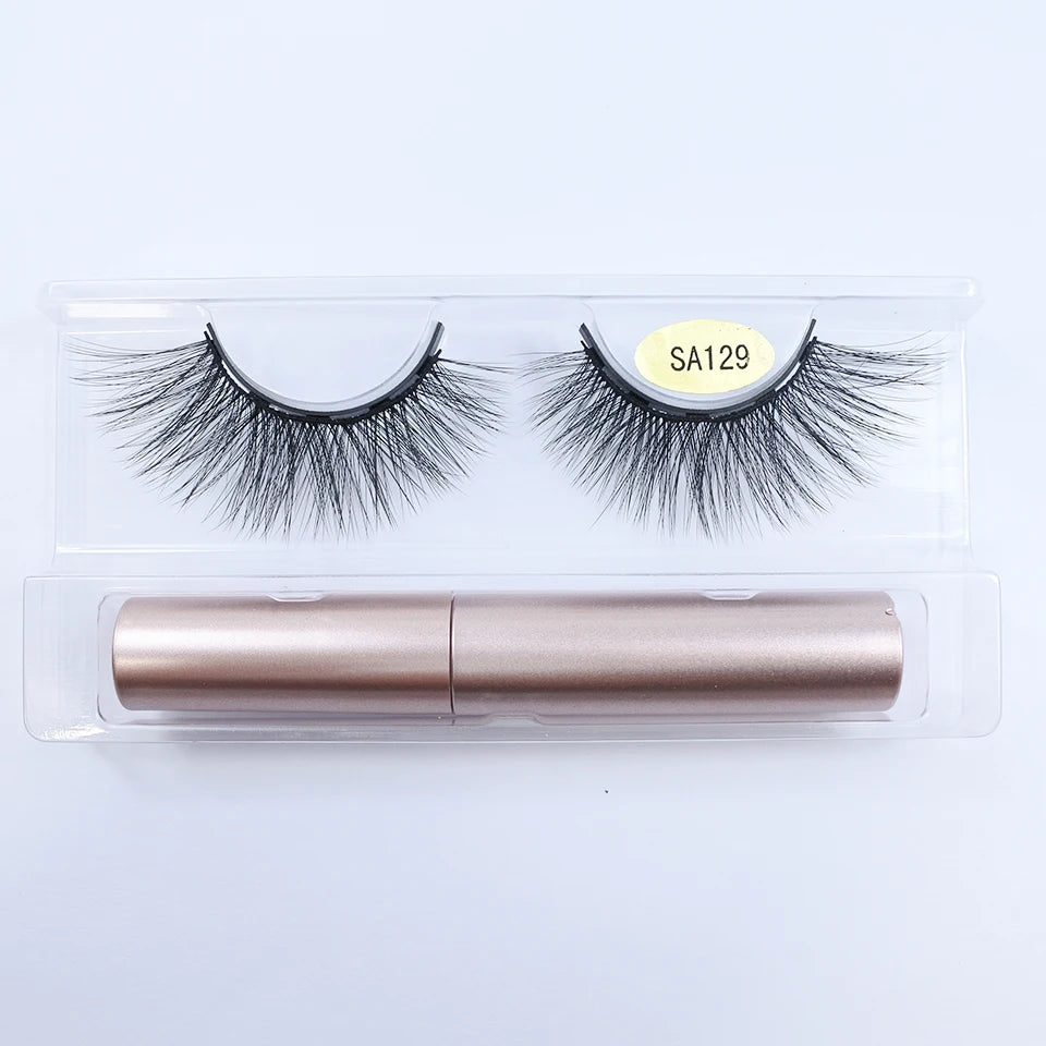 REDSIREN Magnetic Lashes & Eyeliner Kit – Reusable Magnetic False Eyelashes with 5 Pairs & 1 Tube Eyeliner