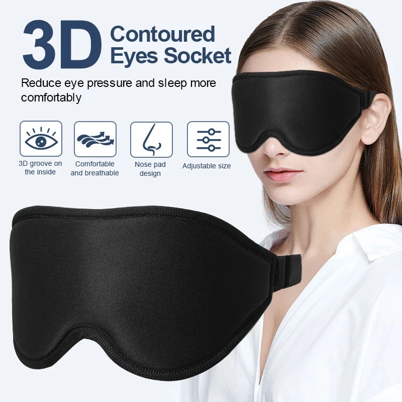 Eye Mask for Sleeping 3D Contoured Cup Blindfold Concave Molded Night