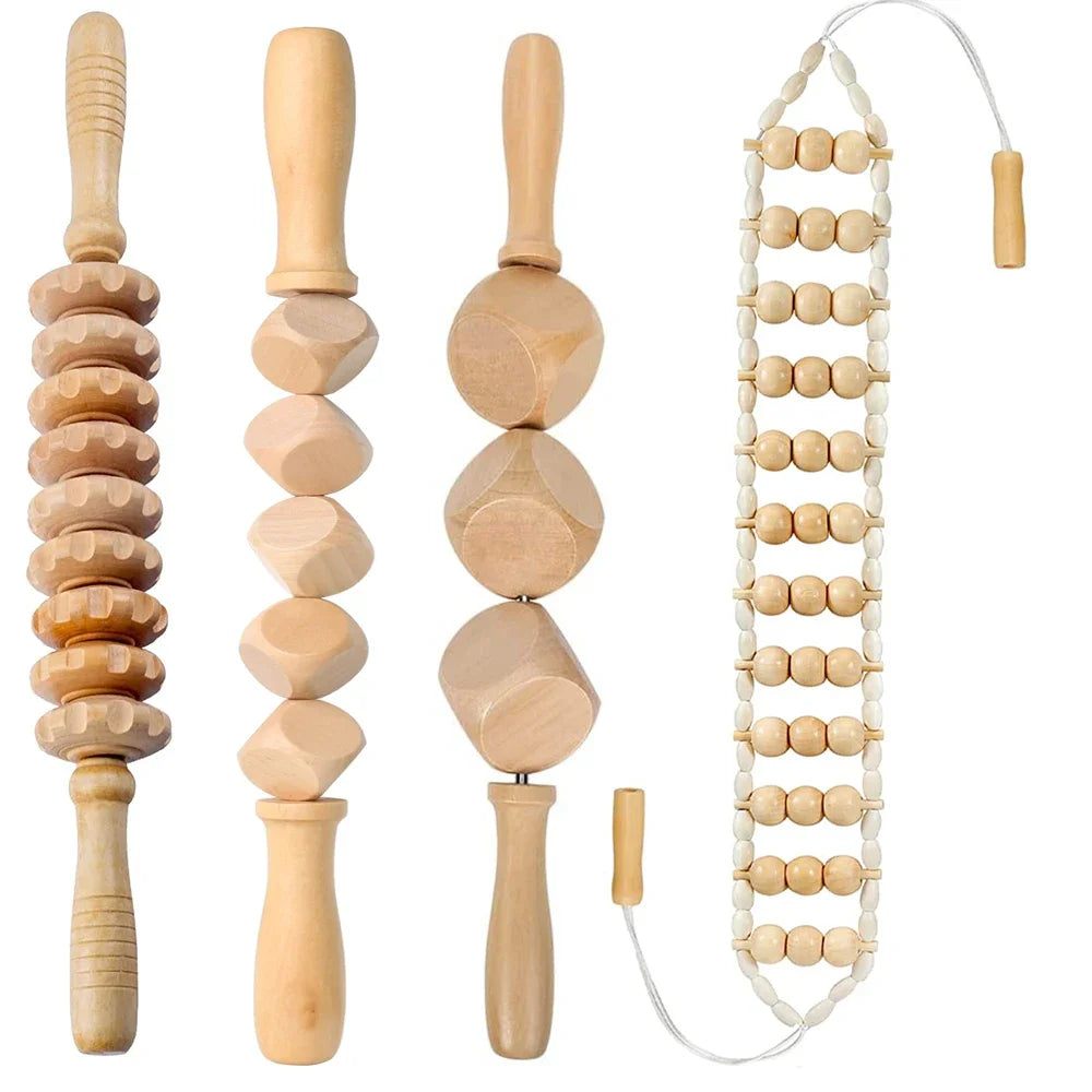 Wooden Therapy Massage Set – Anti-Cellulite & Body Slimming Gua Sha Tools (2/4/6/8PCS)